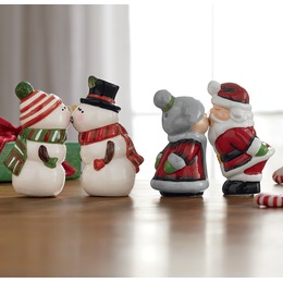 Holiday Figural Magnetic Salt &amp; Pepper Shakers, , large