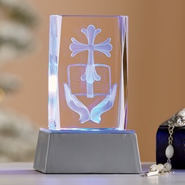 3-D Lit Crystal Prayer Bible D&amp;eacute;cor, , large