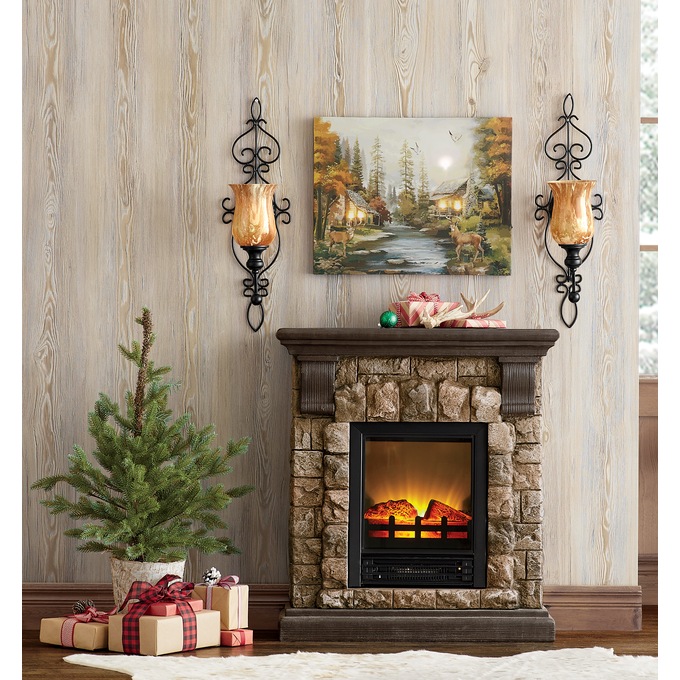 Lighted Cabins On The River Canvas, , large