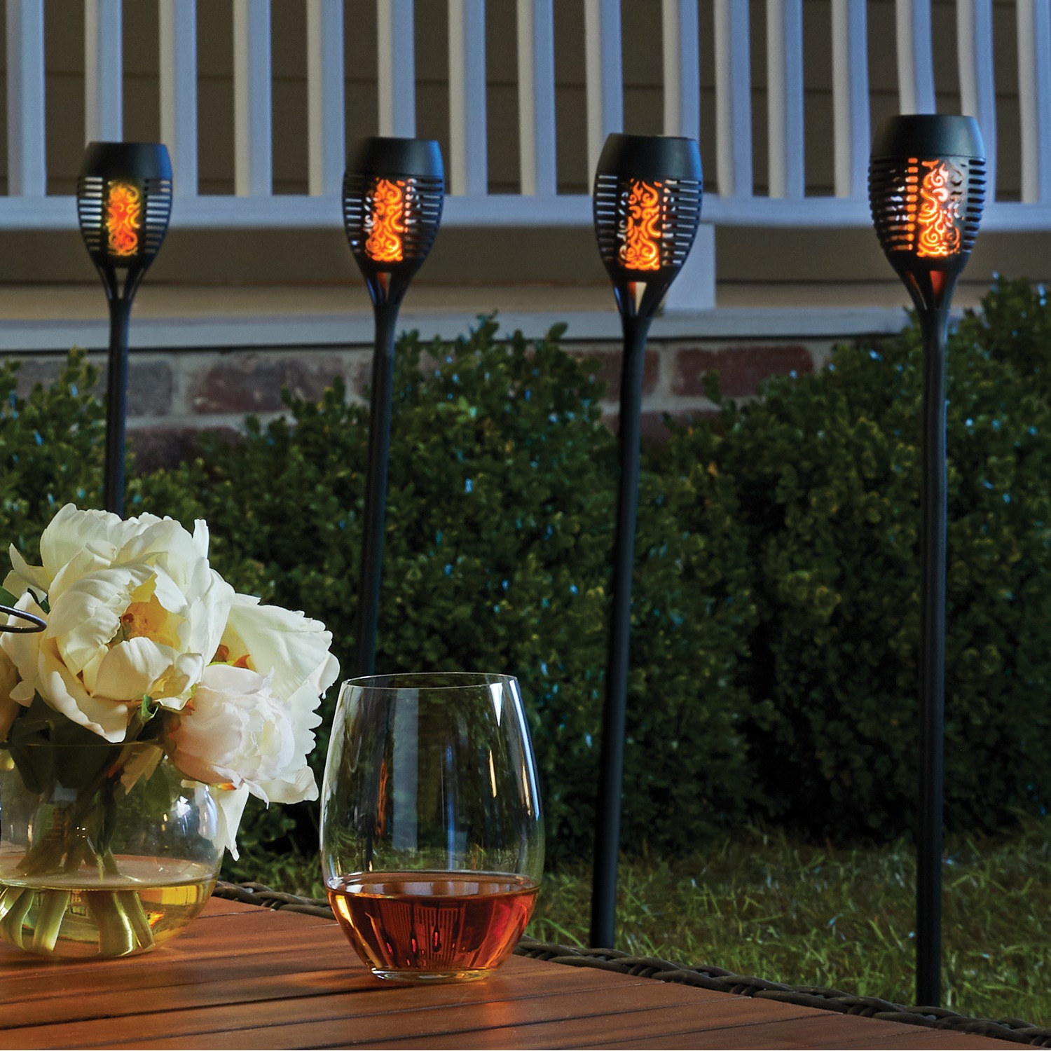 Large solar flame lights on sale