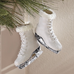 Set of 2 Decorative Hanging Ice Skates, , large