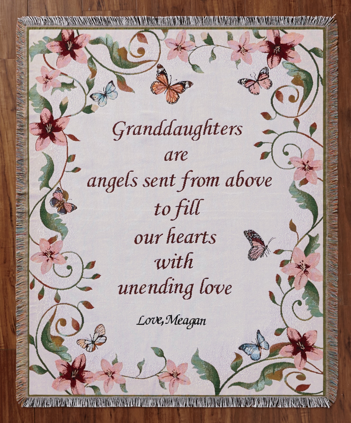 Personalized Tapestry Throw Blanket, , large