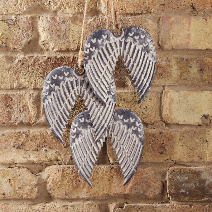 Hanging Angel Wings Décor, , large