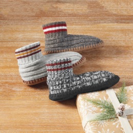 MUK LUKS Cuff Sweater-Knit Slipper Bootie for Women, , large
