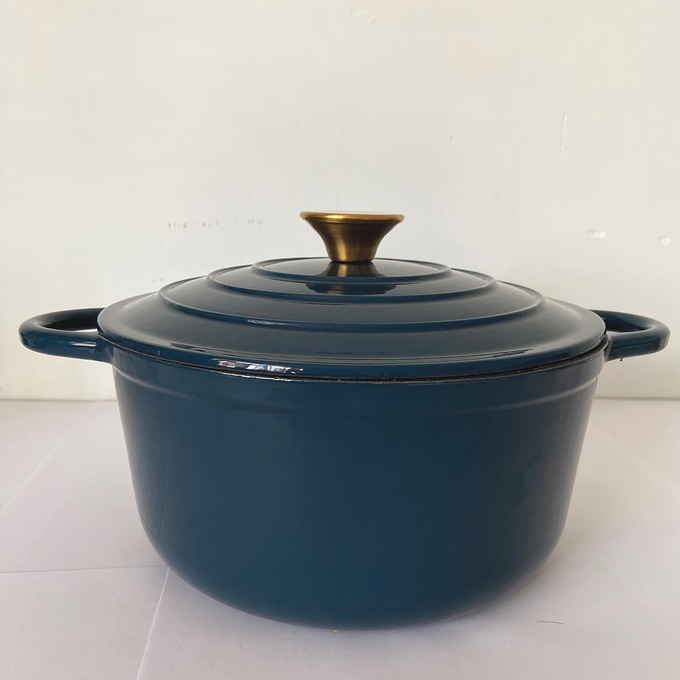 Set of 3 Cast Iron Dutch Ovens with Lids, Multi, large