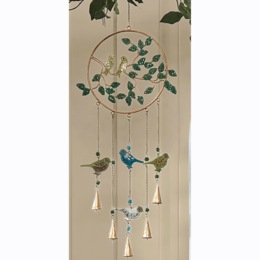 Beaded Bird Wind Chime, , large