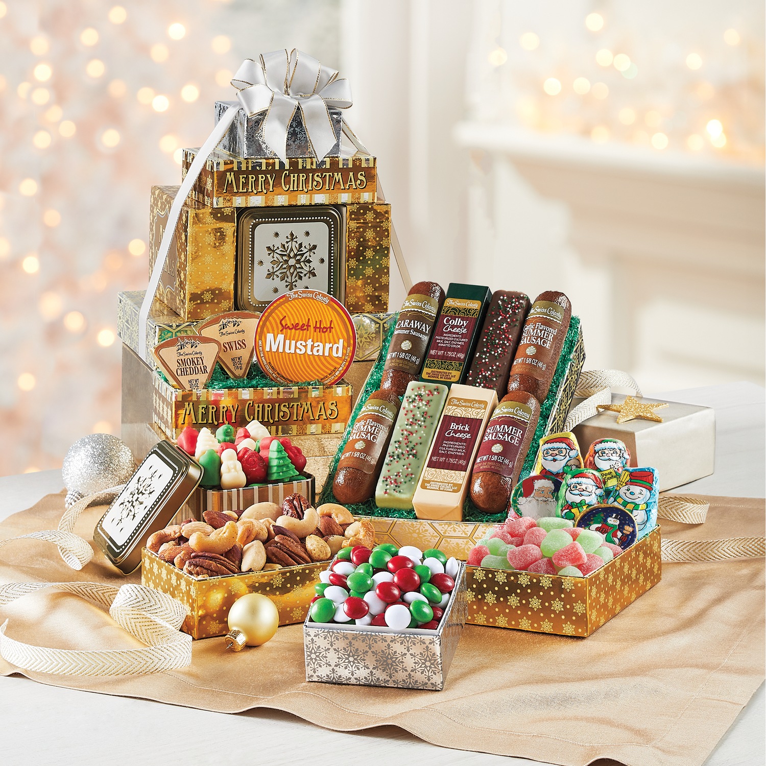 Gold Silver Tower Swiss Colony