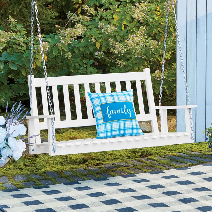 Plaid Family Pillow, , large