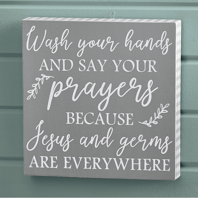 Jesus and Germs Sign, , large