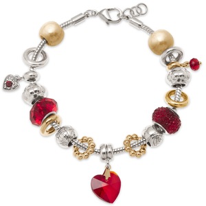 Personalized Birthstone Heart/Slider Bracelet, , large