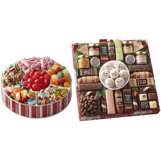 27 Favorites & Traditional Christmas Candy Food Gift Bundle by The Swiss Colony, , large