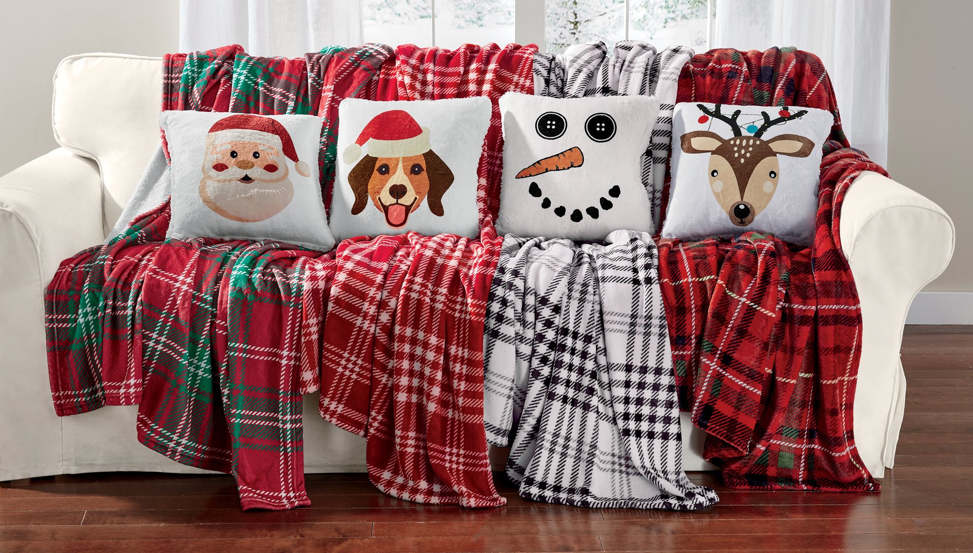 Novelty Plush Throw and Pillow Set, , large