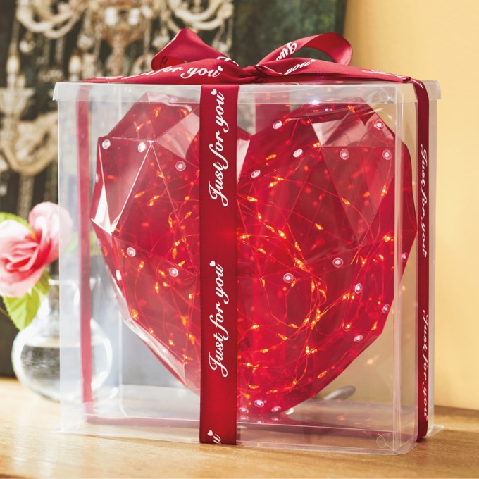 Lit Prism Heart D&eacute;cor, , large