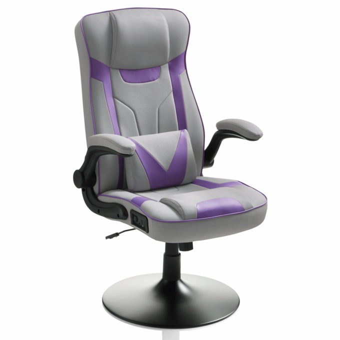 Immersive Audio and Vibration Swivel Gaming Chair, , large