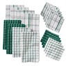 Color Connection 20-Piece Kitchen Towel Set in Absorbent Cotton, Evergreen, large