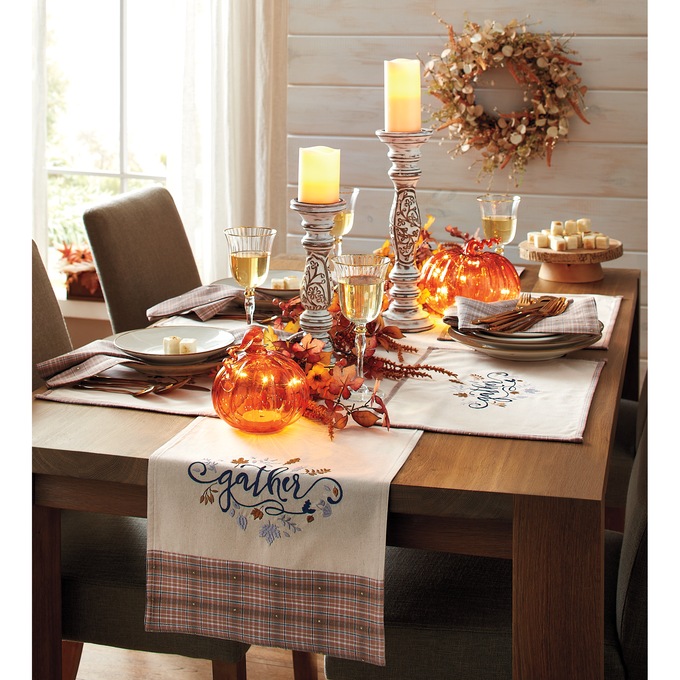 Gather Plaid Table Linens