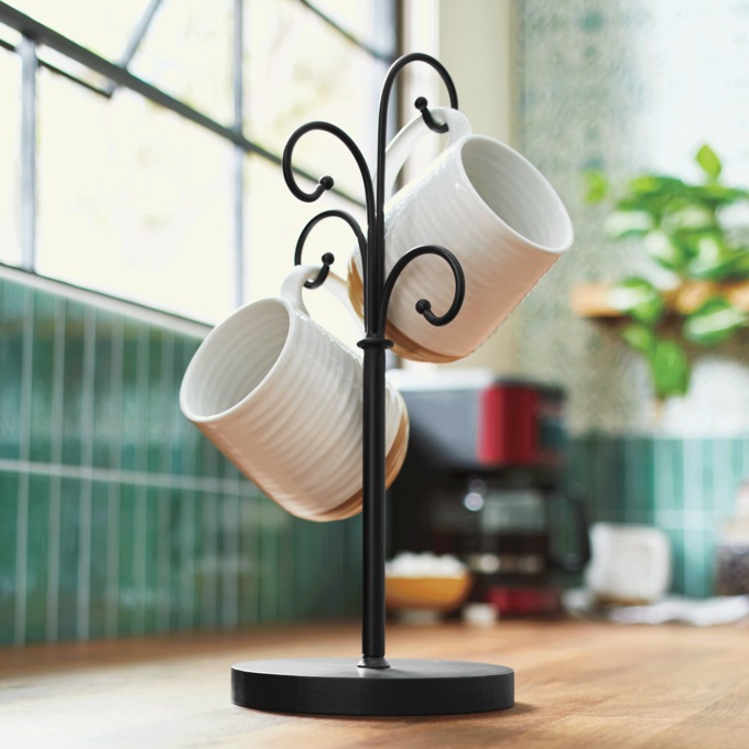 Coffee Mug Tree, Black, large