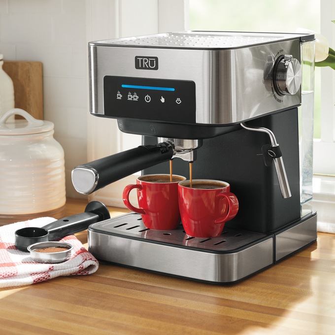 Tru Espresso Maker With Steam Wand, , large