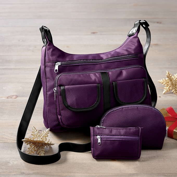 3-Piece Multi-Pocket Satchel Set, , large