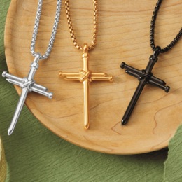Men&#39;s Stainless Steel Nails/Cross Pendant, , large