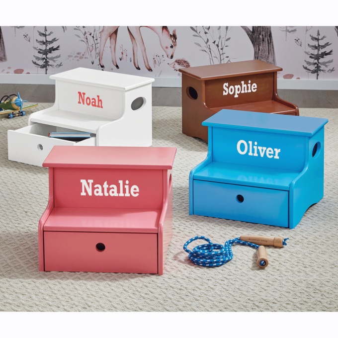 Kids step stool 2025 with storage