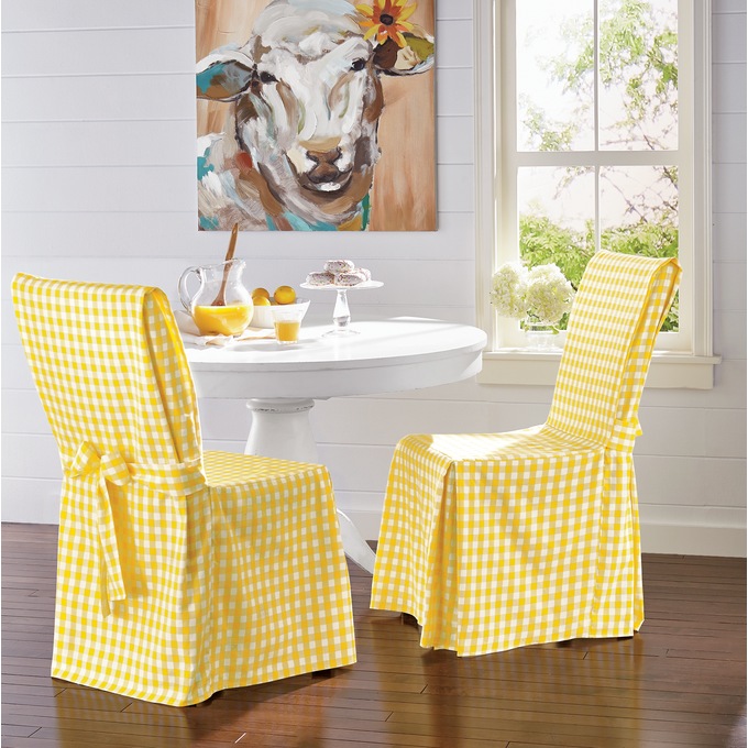 Yellow chair covers sales