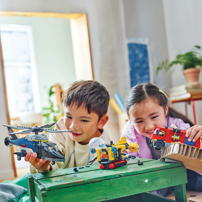 LEGO City Helicopter, Fire Truck & Submarine Remix, , large