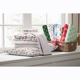 Holiday Print 2-Pack Flannel Sheet Set, , large