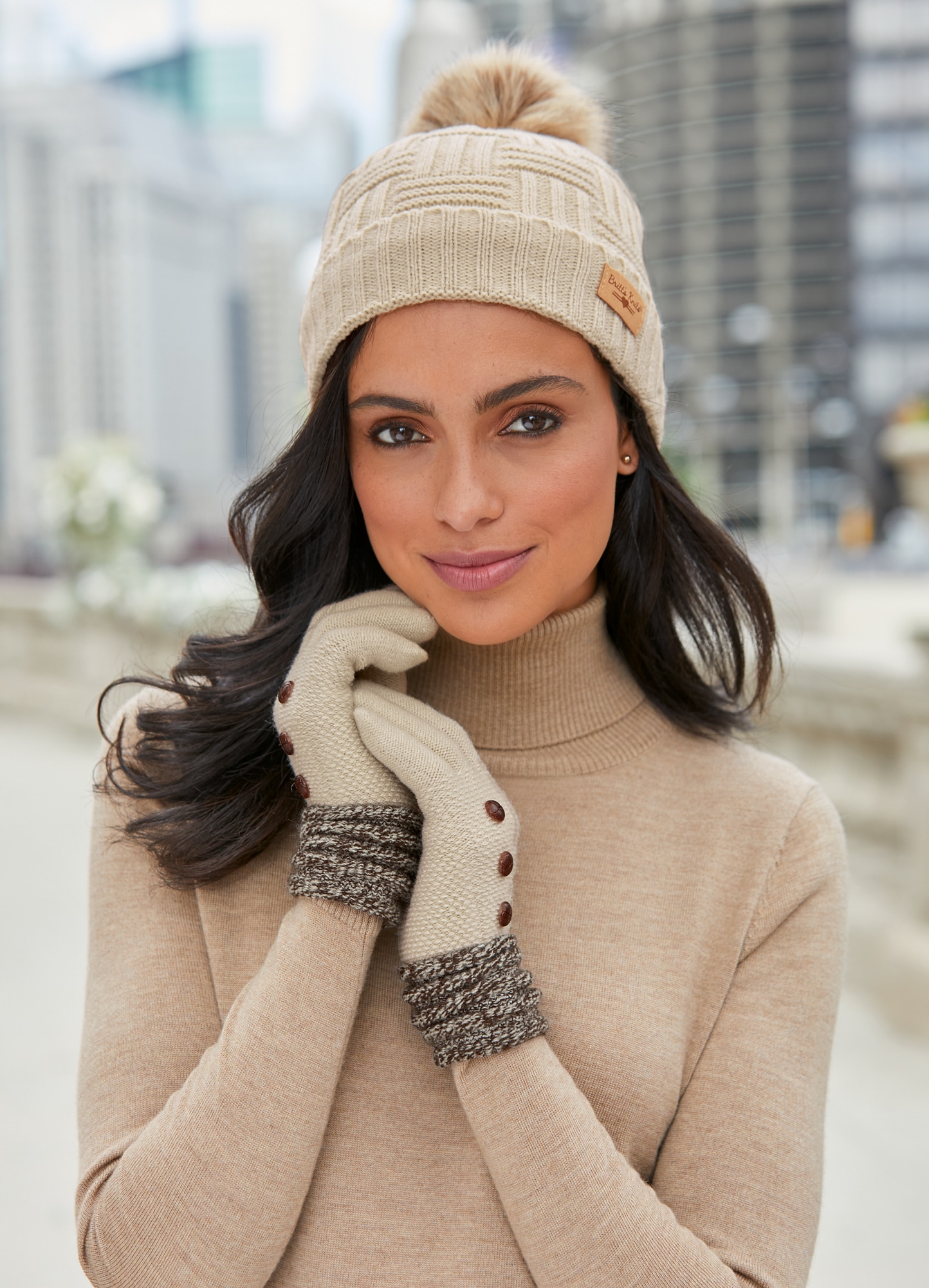 knit hat and gloves