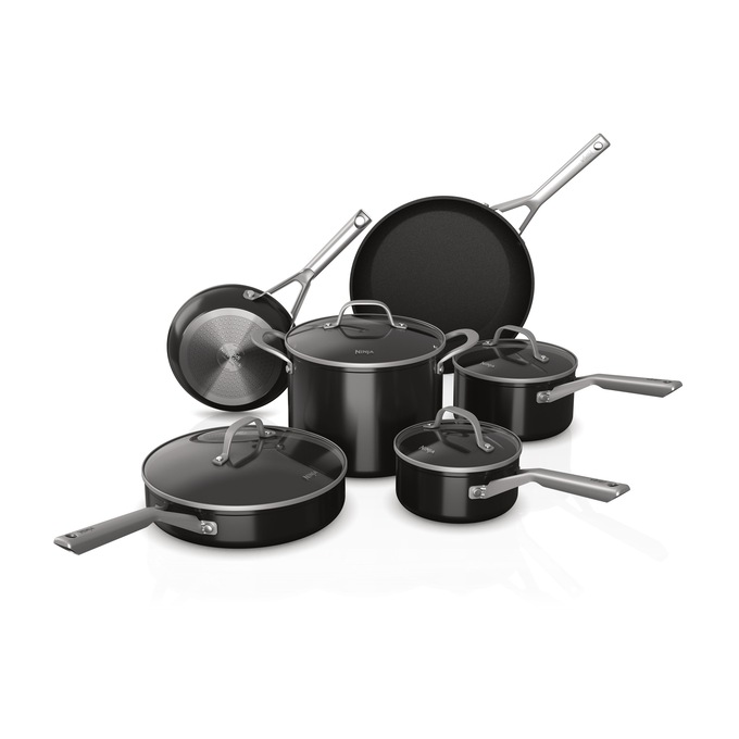 Ninja Foodi 13 Pieces Anodized Aluminum Coating Non Stick Cookware Set &  Reviews