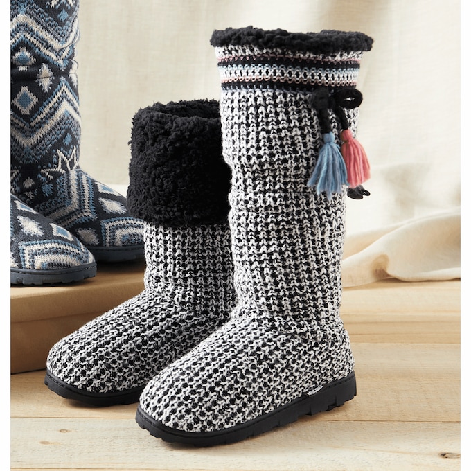 MUK LUKS Tabbi Fold Over Slipper Boot, , large