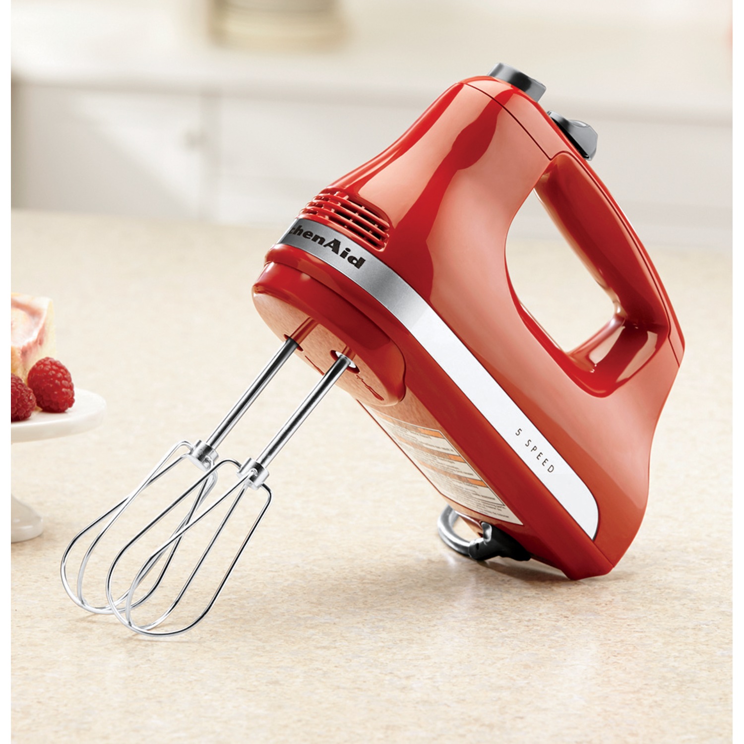 Kitchenaid Ultra Power Hand Mixer, 5 Speeds, Empire Red