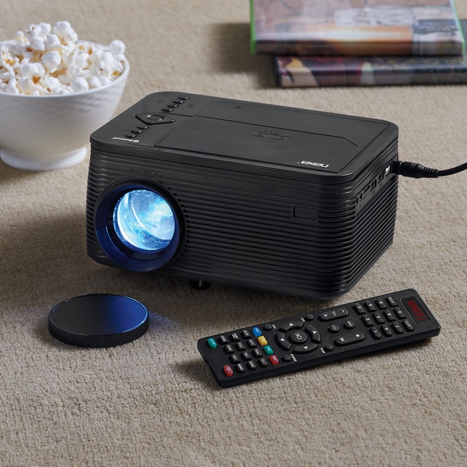 Emerson 150-Inch Home Theater 720p LCD Projector with Built-In DVD Player, , large