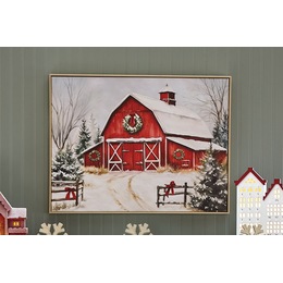 Winter Barn Wall Art, , large