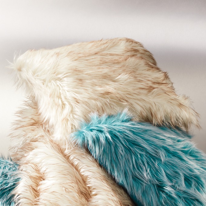 Tipped Faux-Fur Pillow, , large