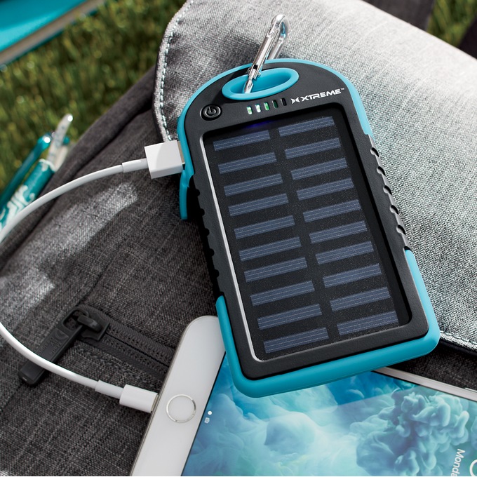 Xtreme Solar Power Bank, Blue, large