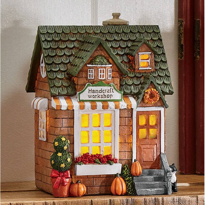 Lighted Harvest Town, , large