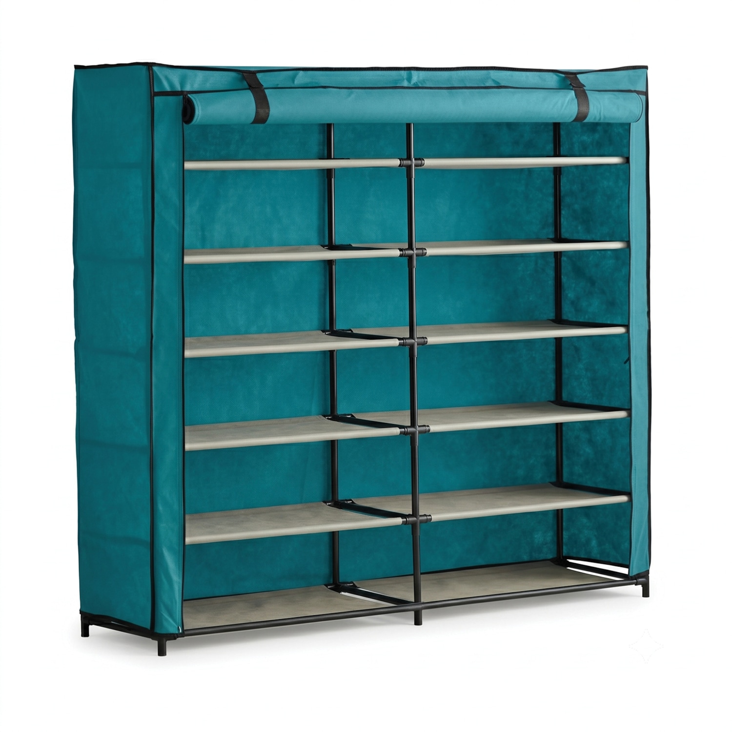 6-Layer Fabric Double Shoe Storage Organizer | Swiss Colony