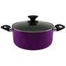Ginny's 22-Piece Ceramic Cookware Set, Purple Punch, large