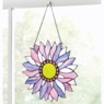 Bright Stained Glass Flower Window Hanging, , large