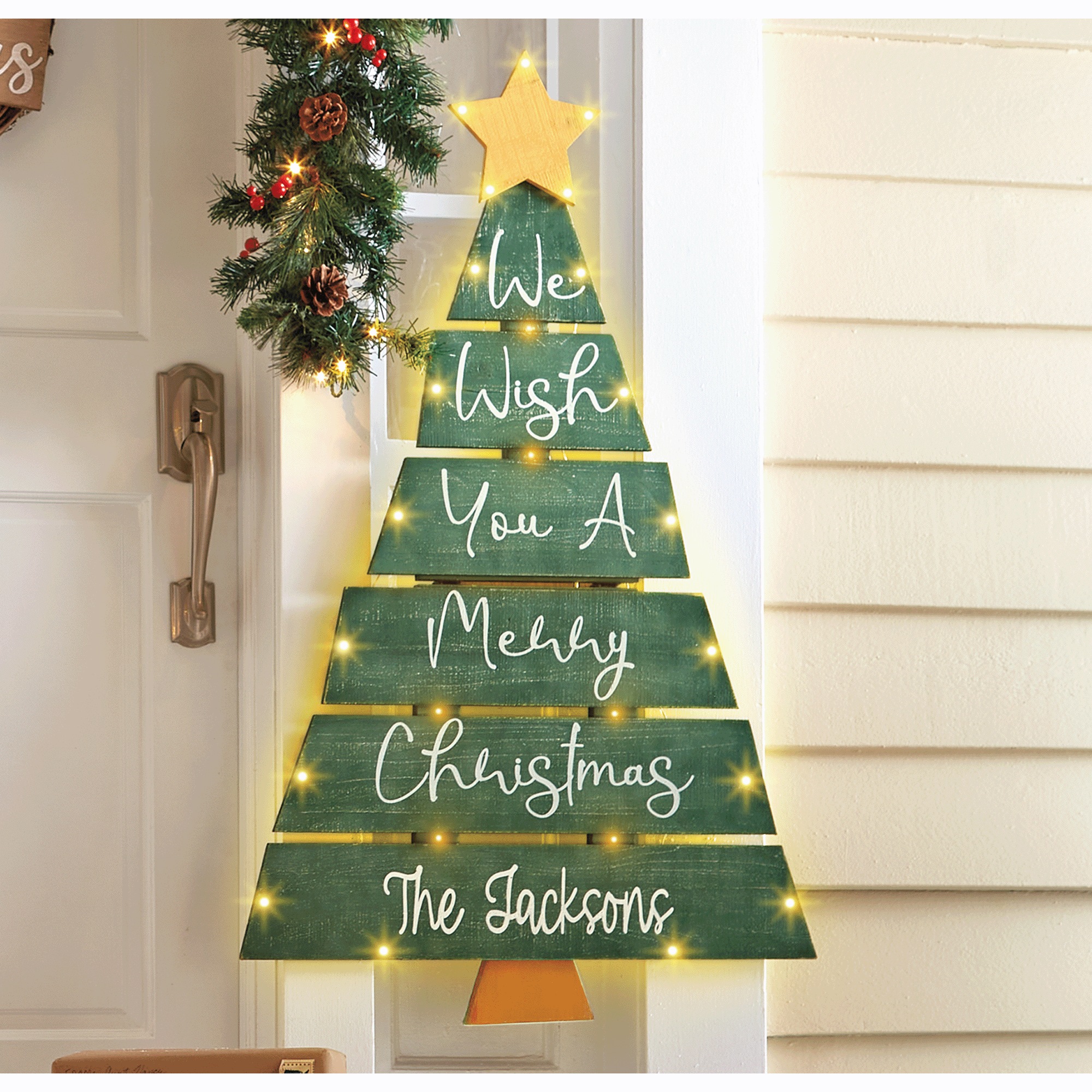 Lit Christmas Tree Sign, , large