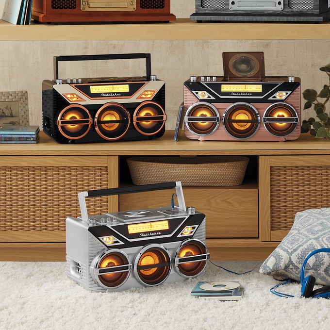 Studebaker Portable Boom Box with Bluetooth, , large