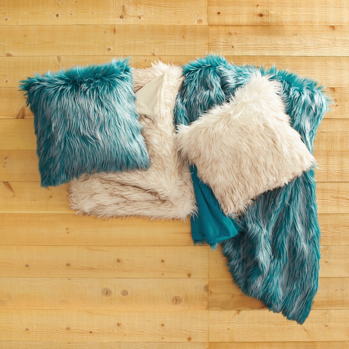 Tipped Faux-Fur Pillow, , large