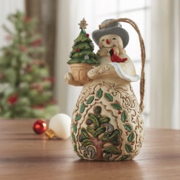 Jim Shore Woodland Snowman, , large