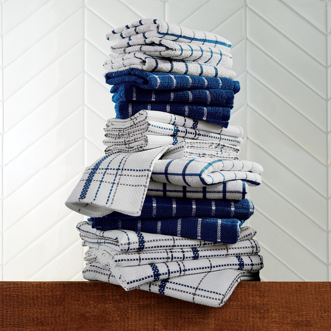 Color Connection 20-Piece Kitchen Towel Set in Absorbent Cotton, , large