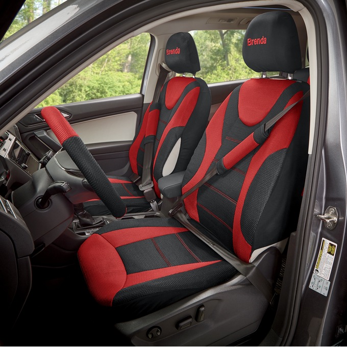 14-Piece Seat Cover Kit, Red, large