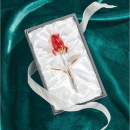 Glass Rose in Gift Box, , large