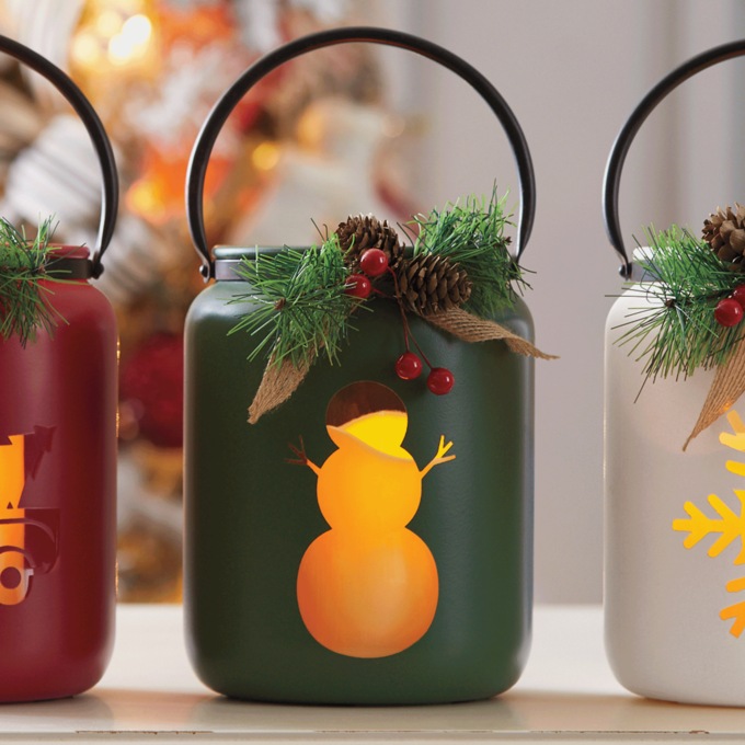 Holiday Canister Candle Holder, , large