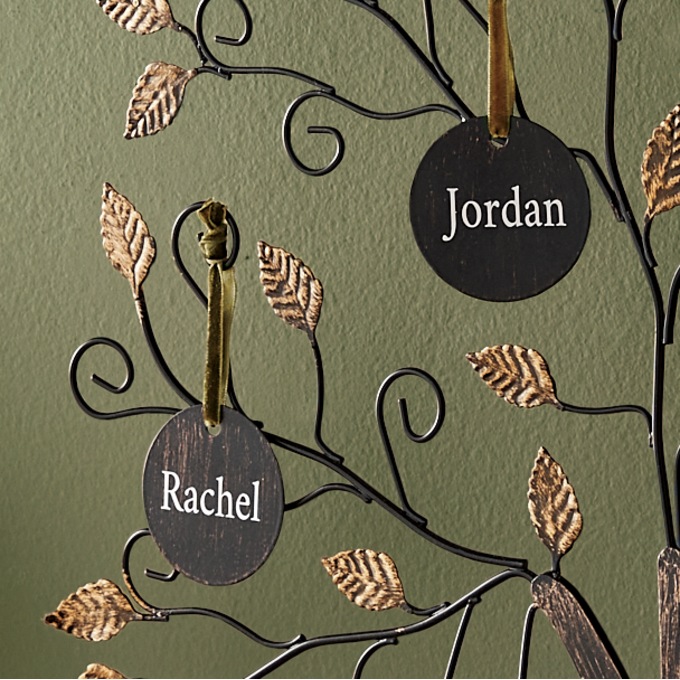 Set of 3 Personalized Family Tree Sculpture Tags, , large