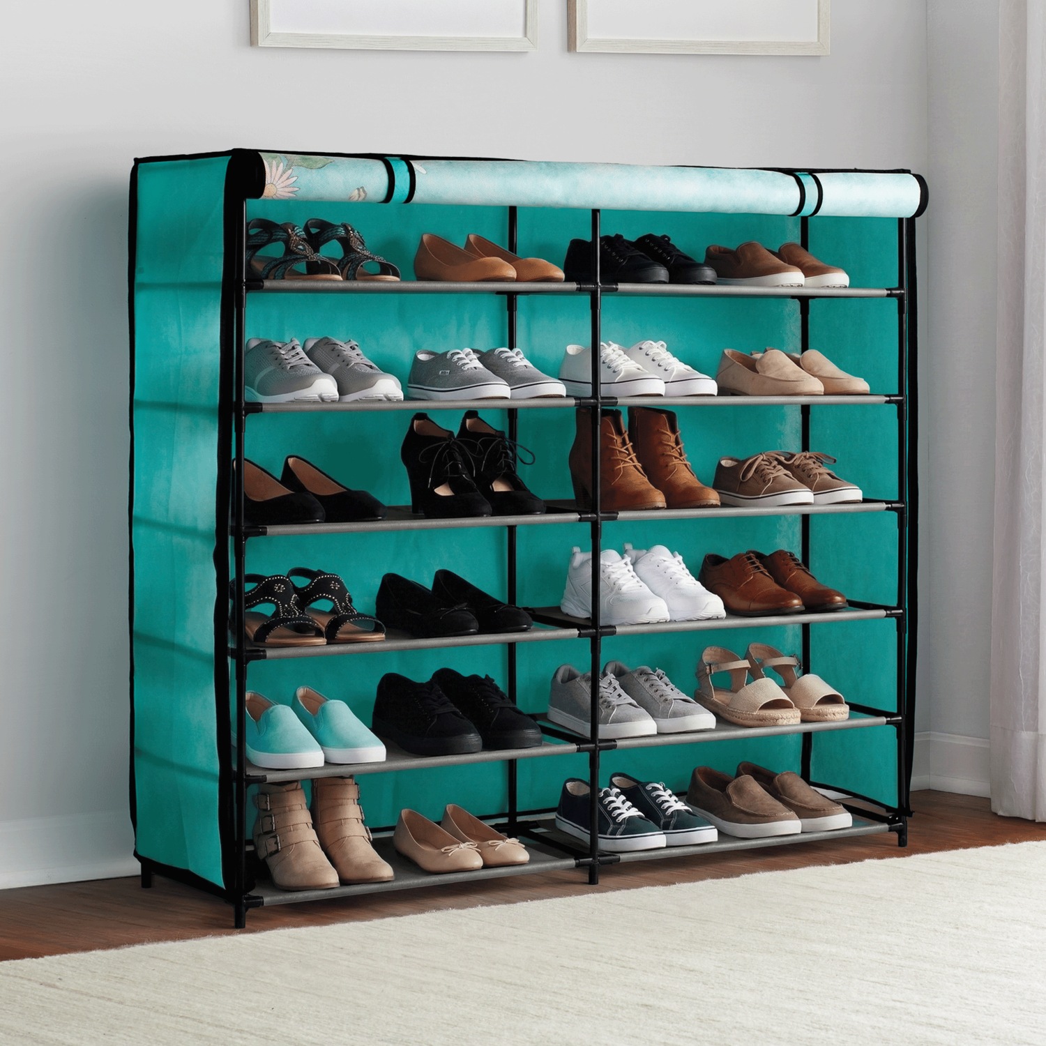 6-Layer Fabric Double Shoe Storage Organizer | Swiss Colony